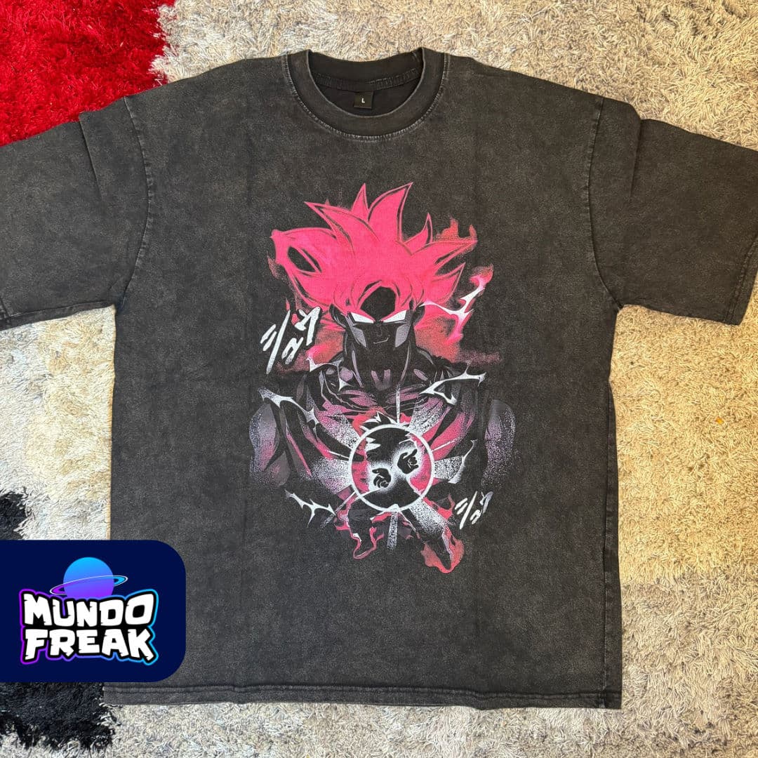Franela Dragon Ball Goku Black rosado L