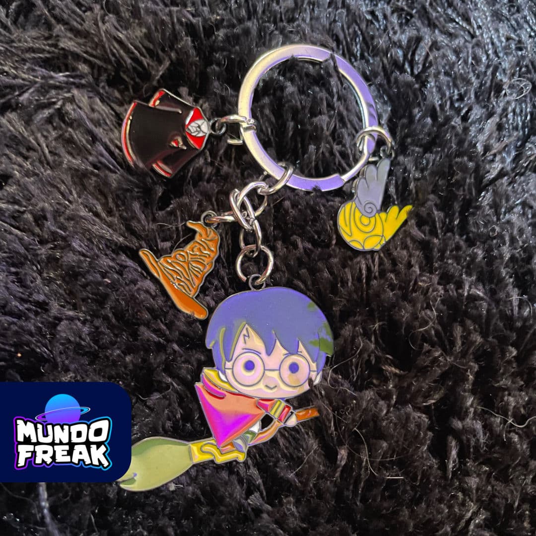 Llavero Harry Potter en escoba metal