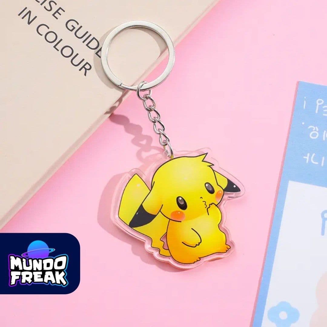 Llavero pokemon pikachu tres acrilicos