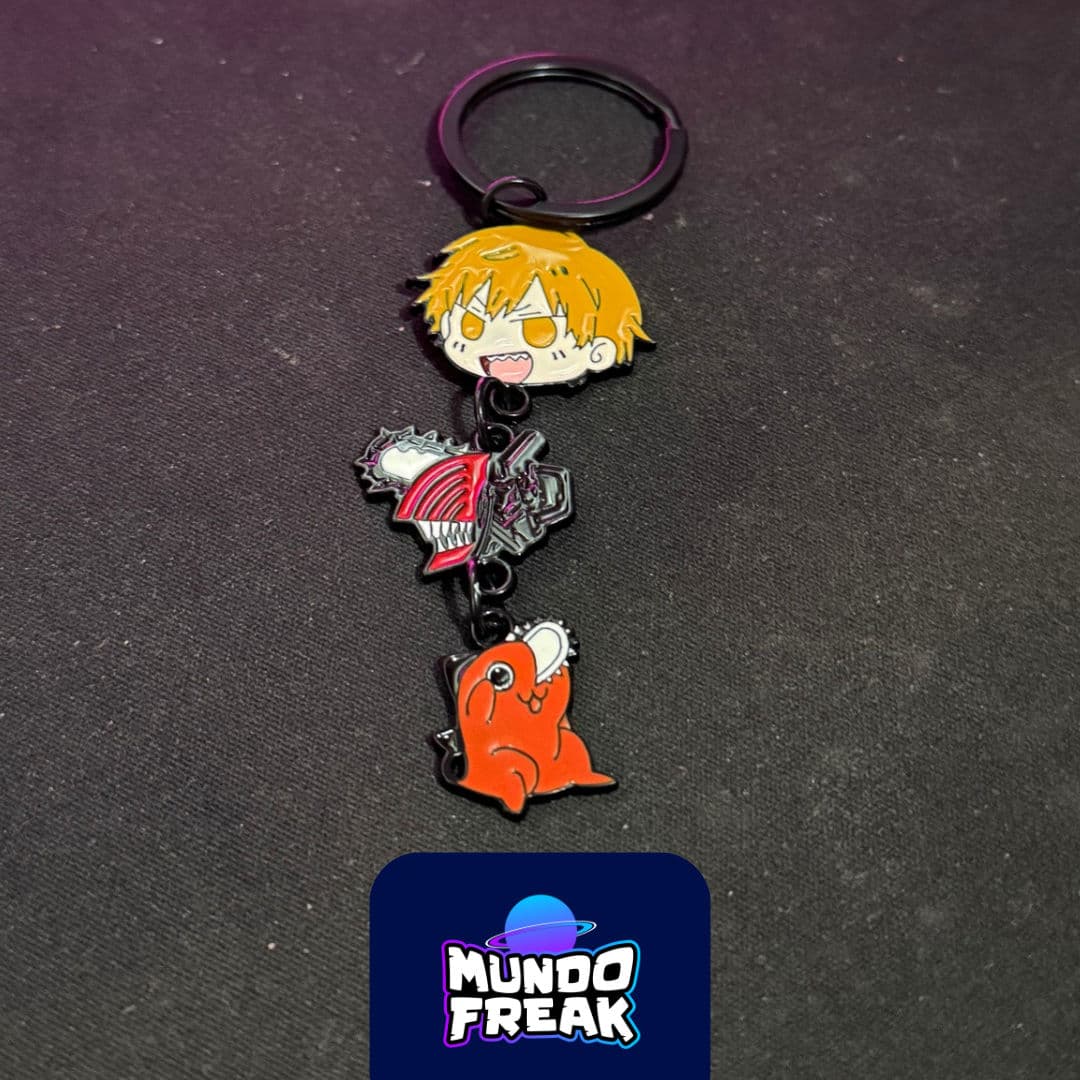 Llavero Chainsaw Man y Denji metal