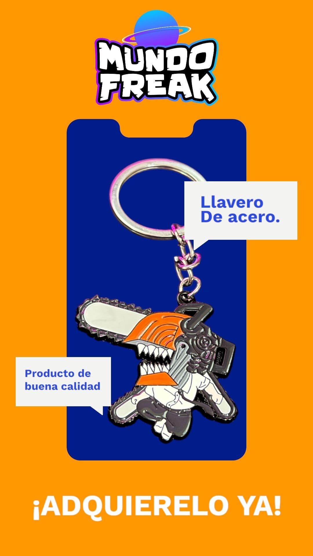 Llavero Chainsaw Man metal - Vista 4