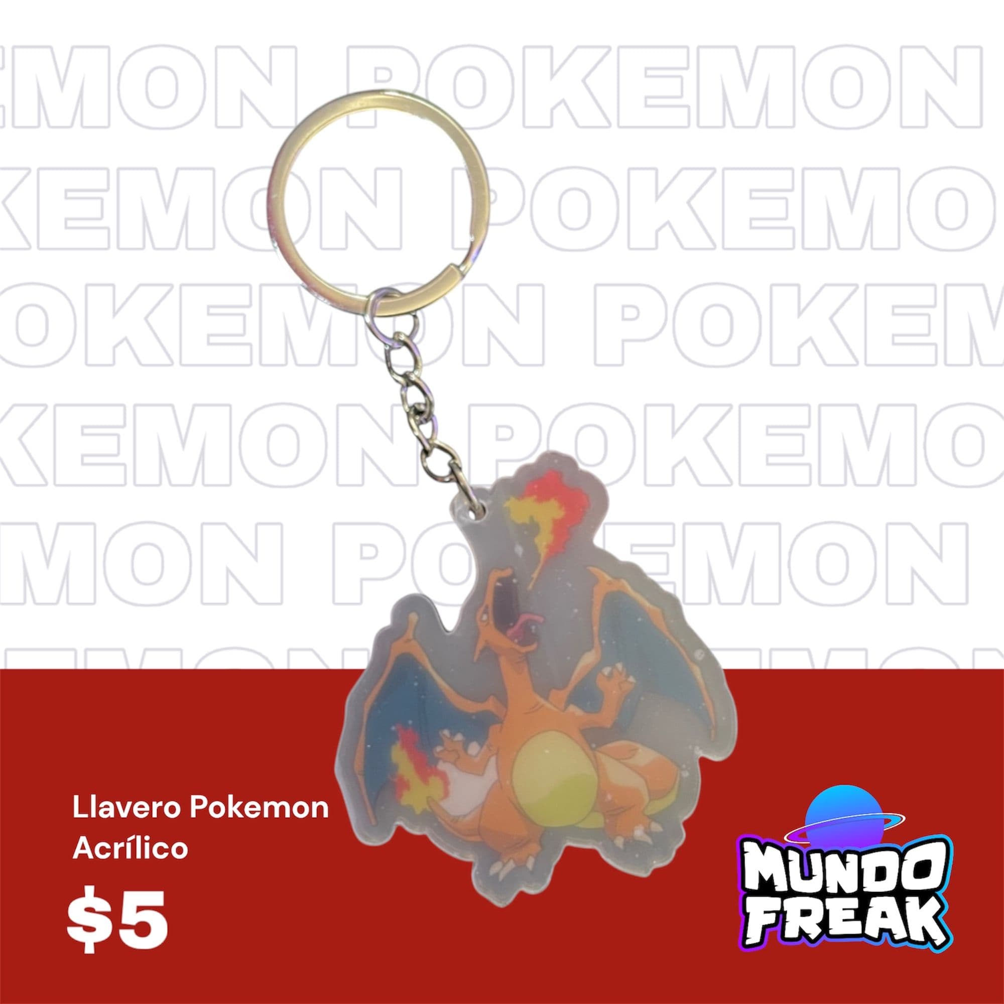 Llavero pokemon charizard tres acrilicos - Vista 4