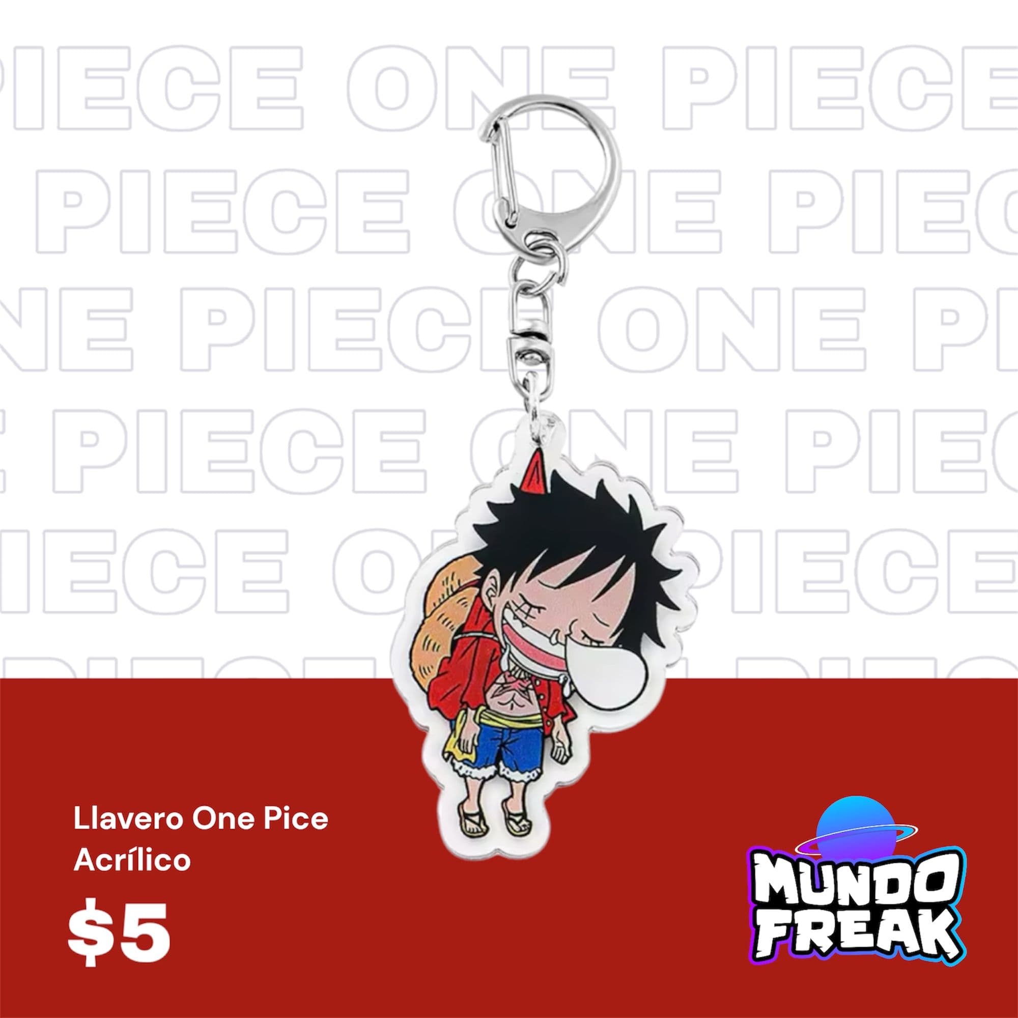 Llavero Luffy colgando acrilico