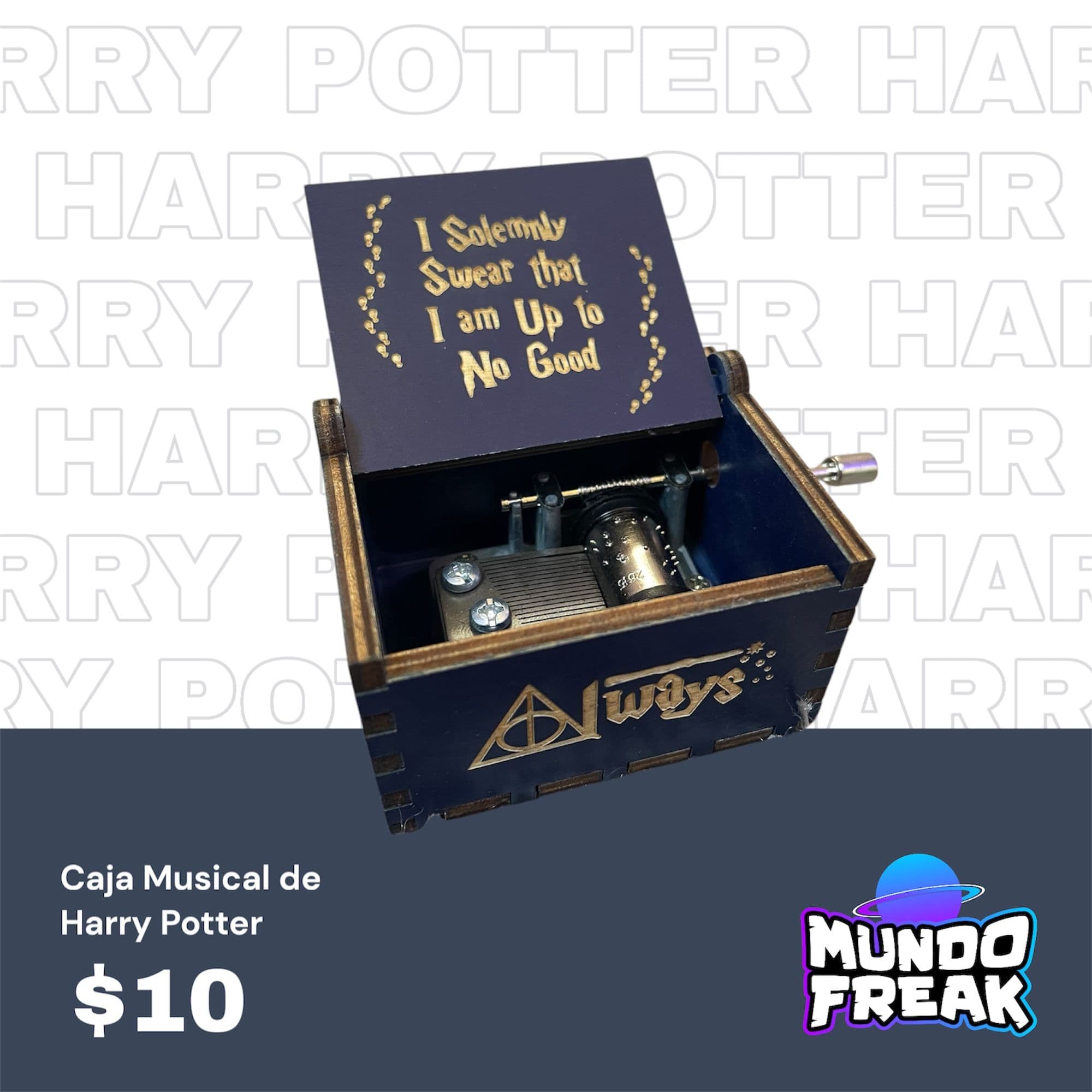 Caja Harry potter negra cancion 02 - Vista 3