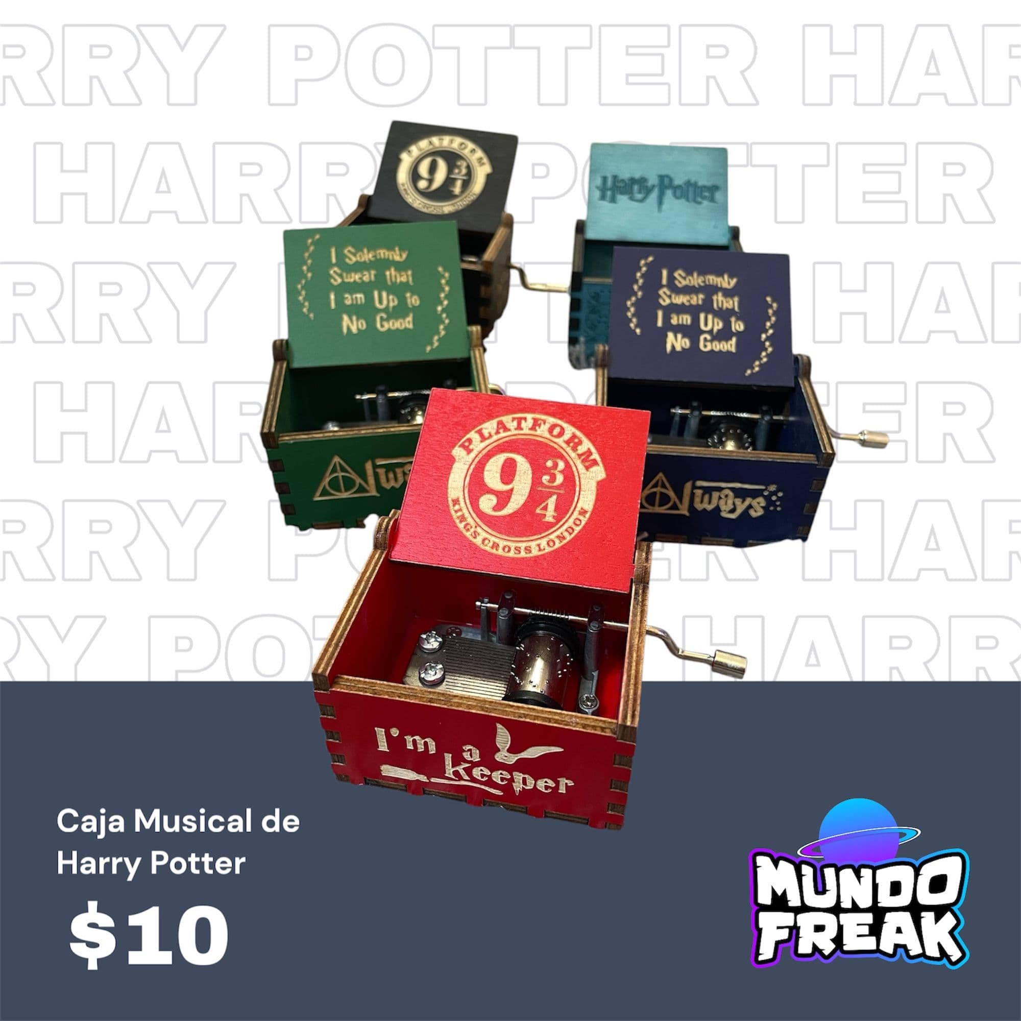 Caja Harry potter negra cancion 02 - Vista 10