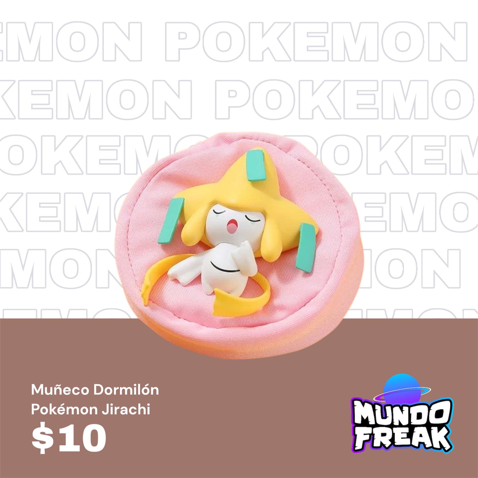 Figura pokemon Irachi con almohada