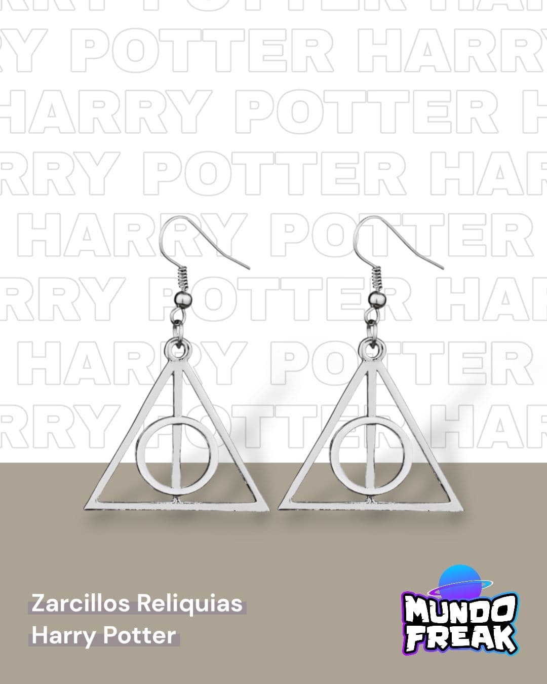 Zarcillos Reliquias de la Muerte Harry Potter - Vista 2