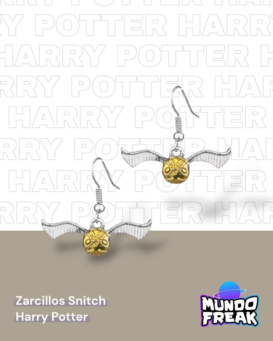 Zarcillos Snitch Harry Potter - Vista 2