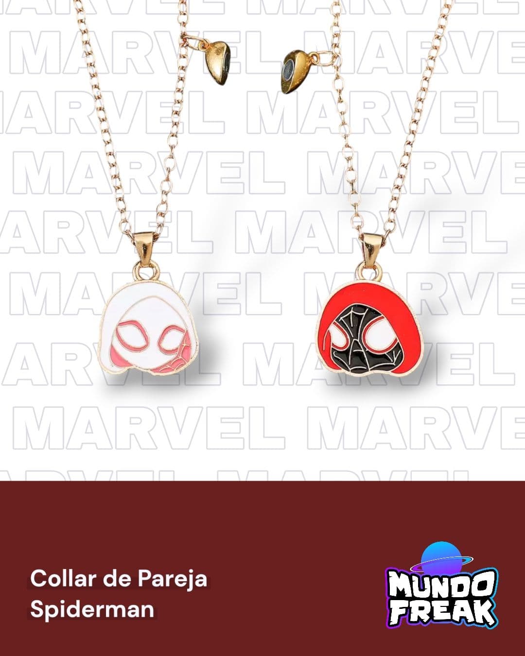 Collar de pareja Spider-Man animado - Vista 3