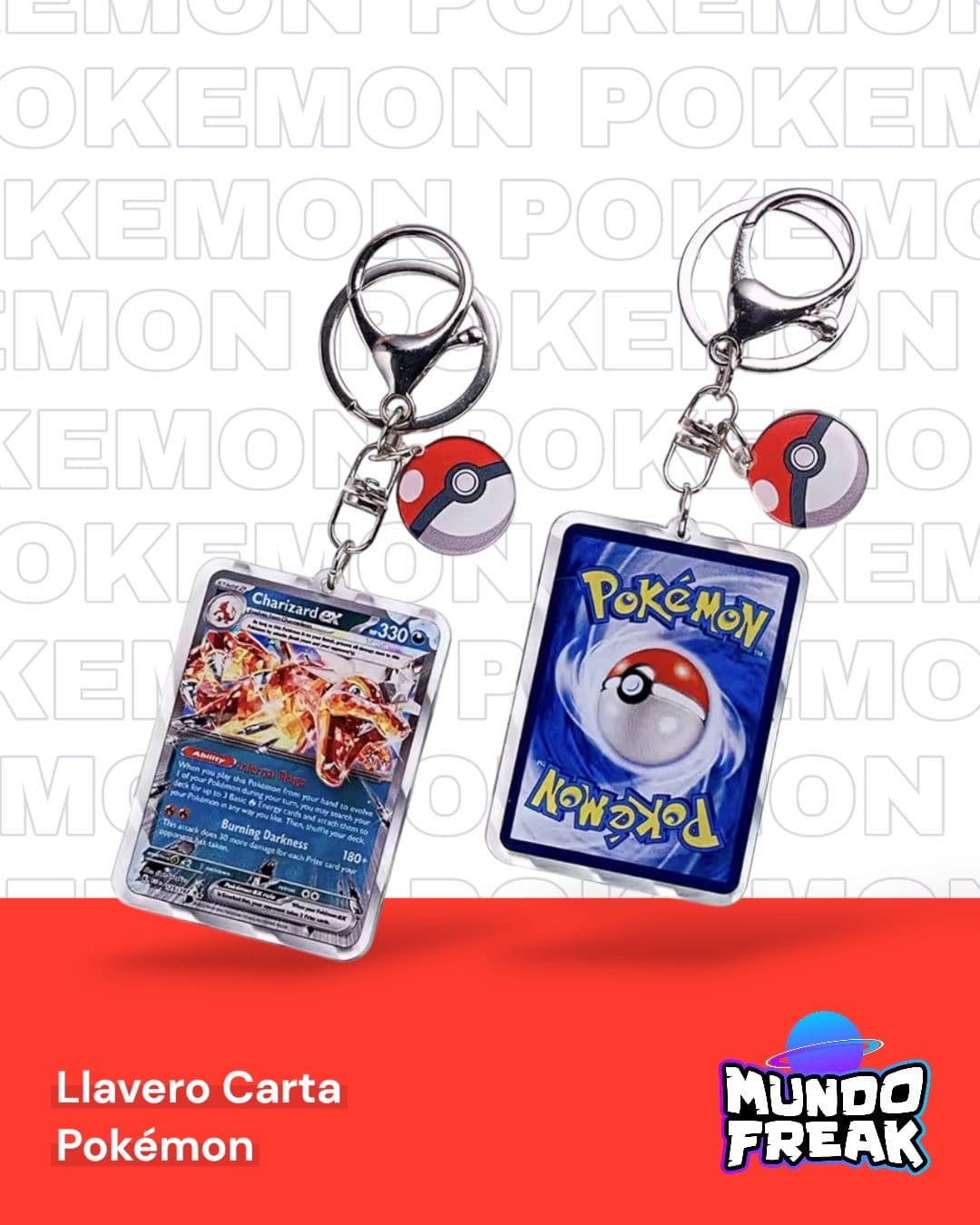 Llavero Carta Pokémon Charizard