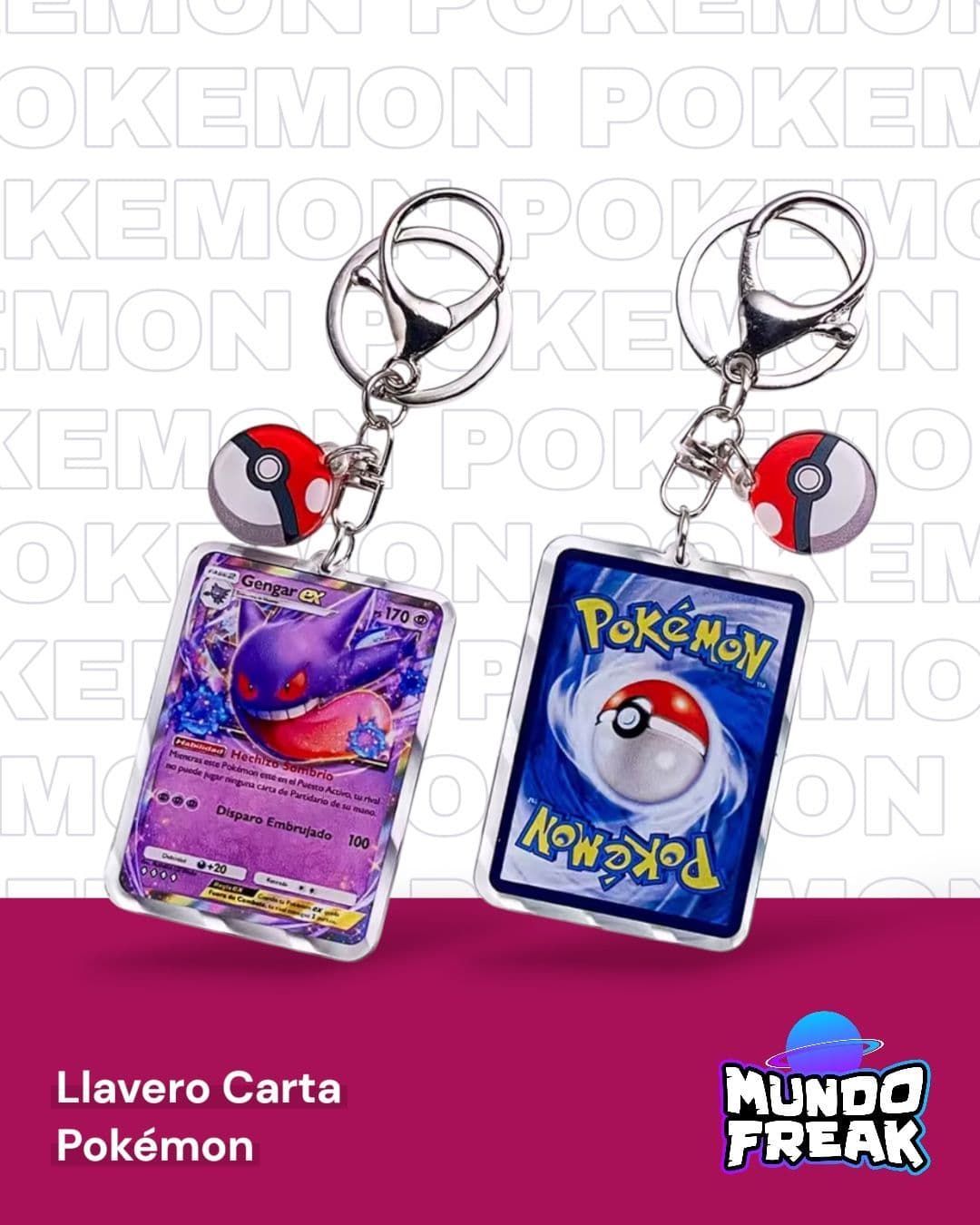 Llavero Carta Pokémon Gengar