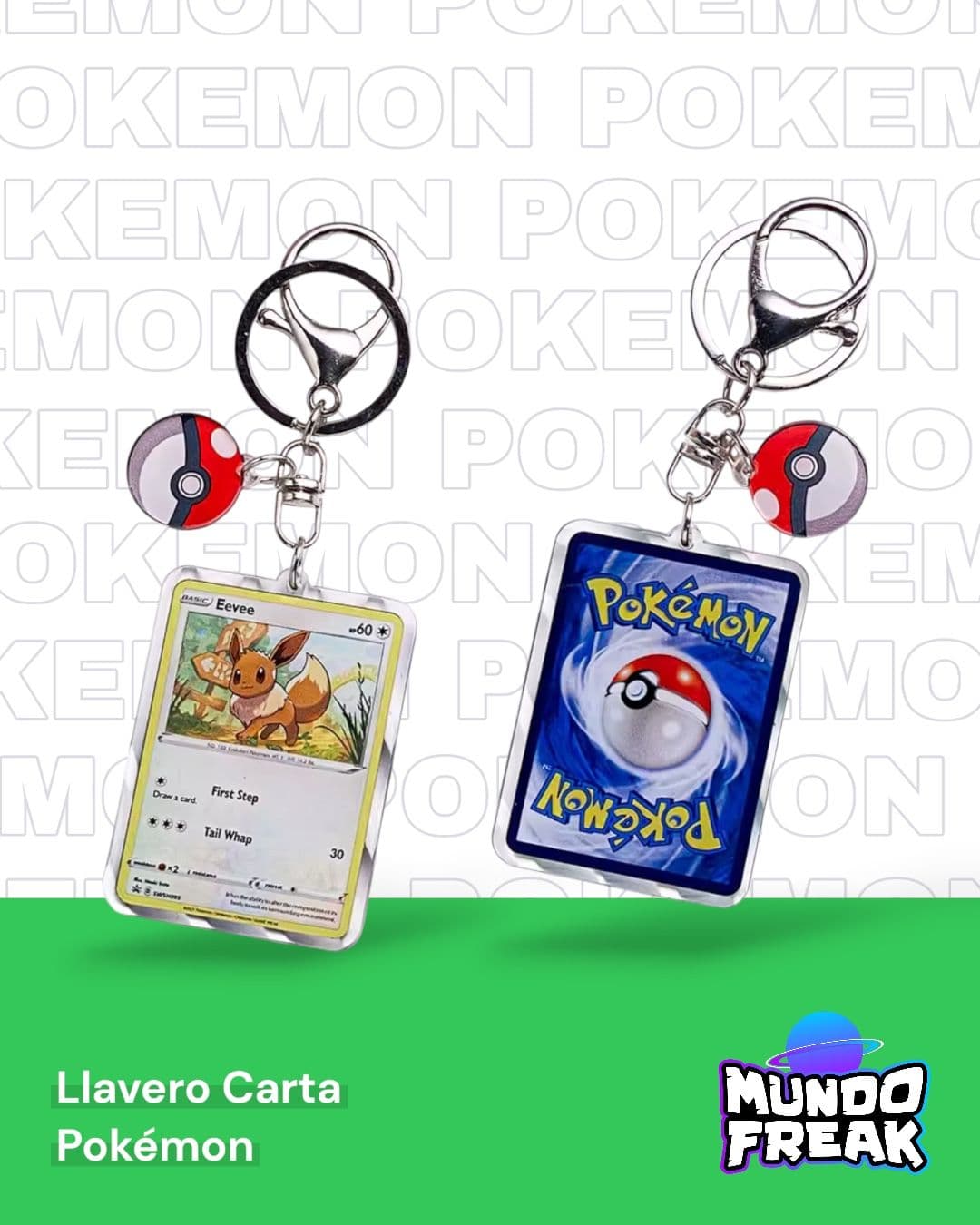 Llavero Carta Pokémon Eevee
