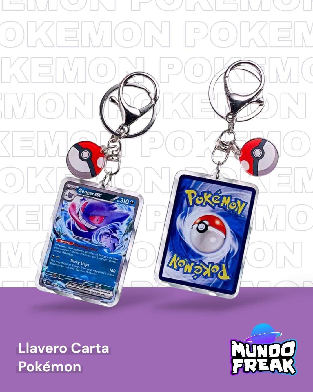 Llavero pokemon pikachu tres acrilicos - Vista 14