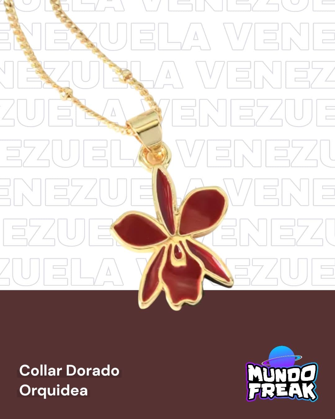Collar dorado Orquídea