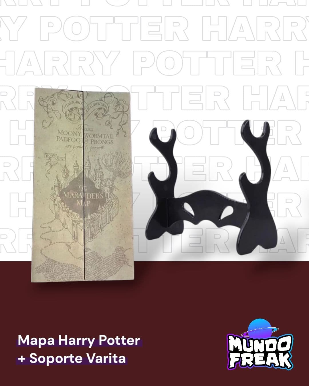Mapa de Harry potter y accesorio