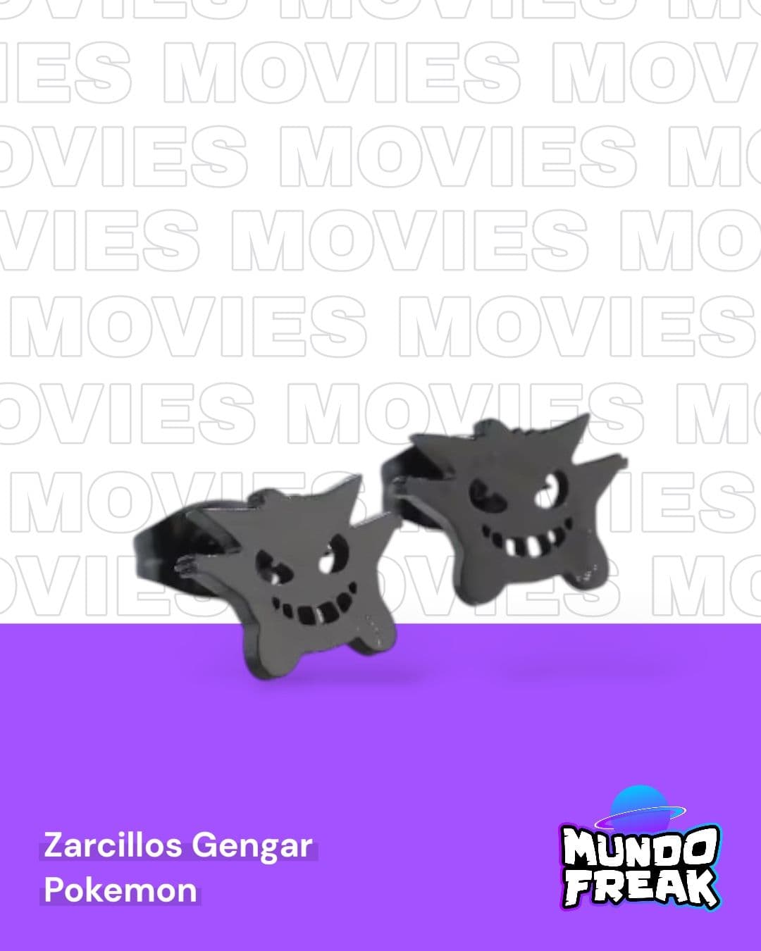 Zarcillos Gengar - Vista 2
