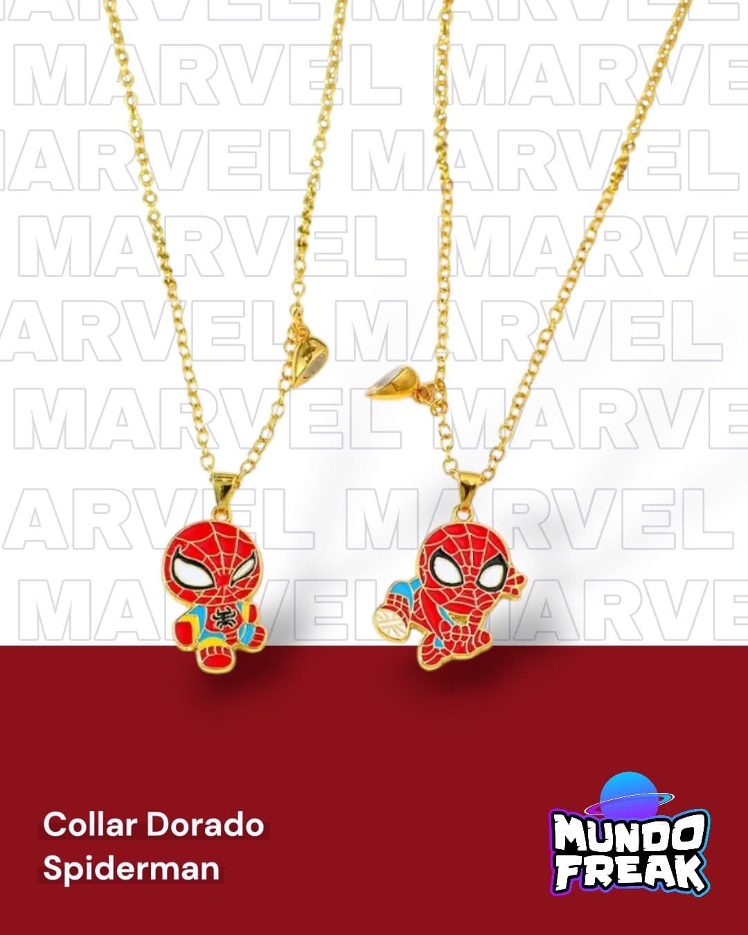 Collar Dorado Spiderman