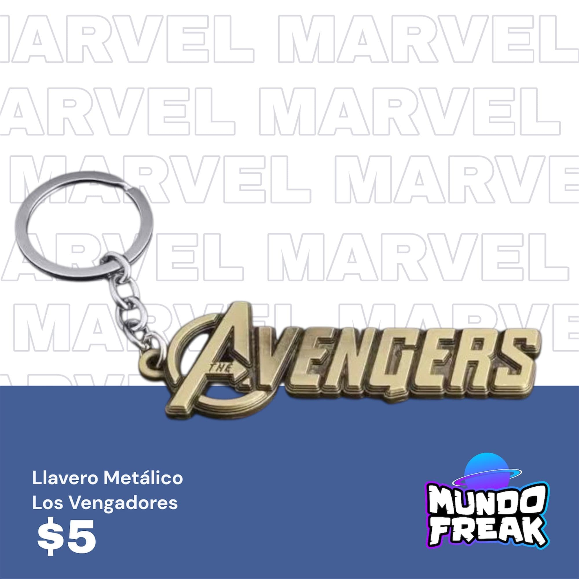 Llavero avengers dorado metal