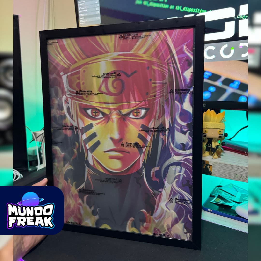 Poster 3D naruto kakashi naruto y saske