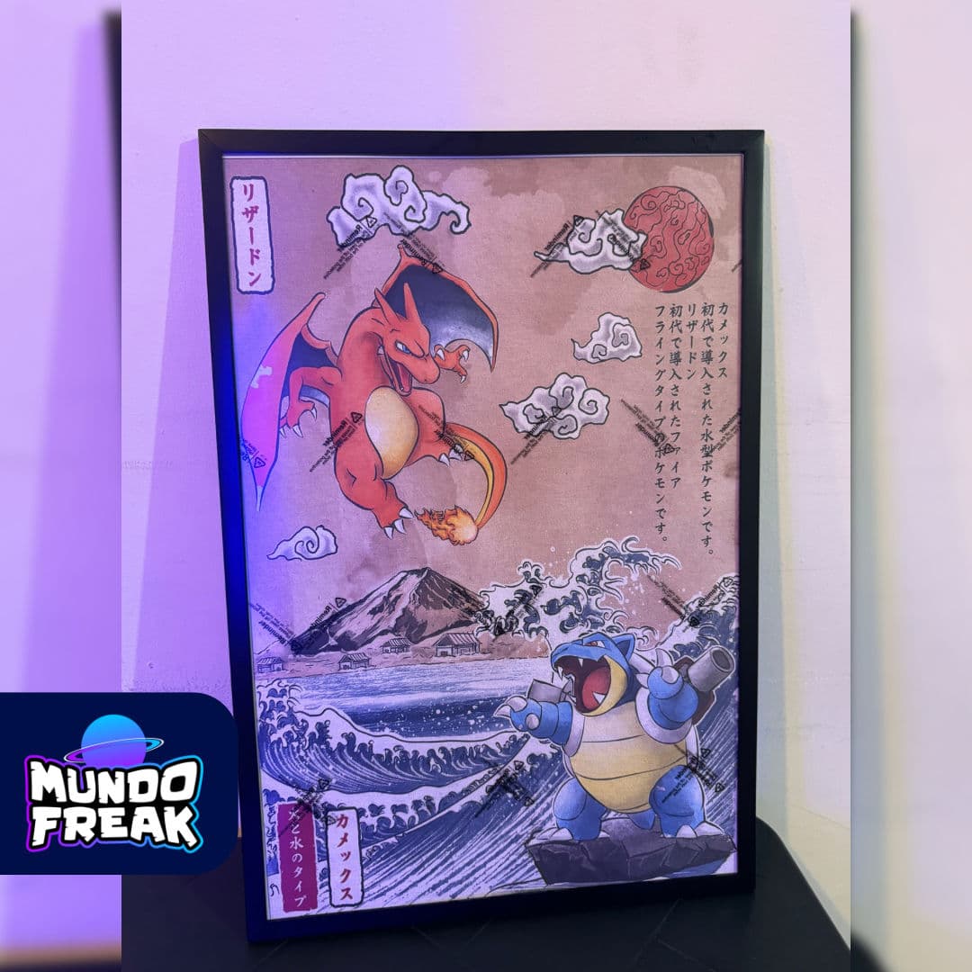 Cuadro Pokemon Charizard y Blastoise